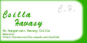 csilla havasy business card